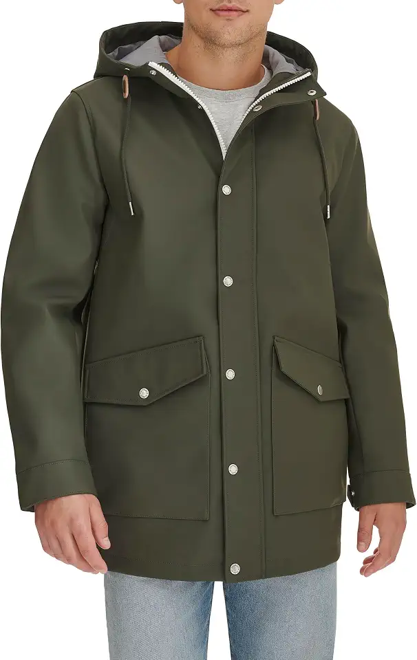 Levi's Men's Rubberized Rain Parka Jacket