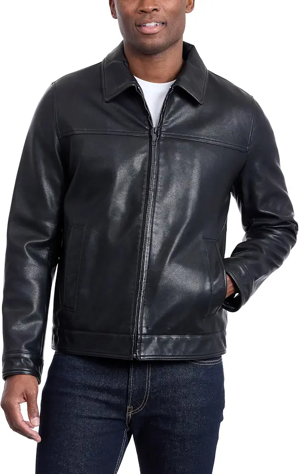 Tommy Hilfiger Men's Classic Faux Leather Jacket