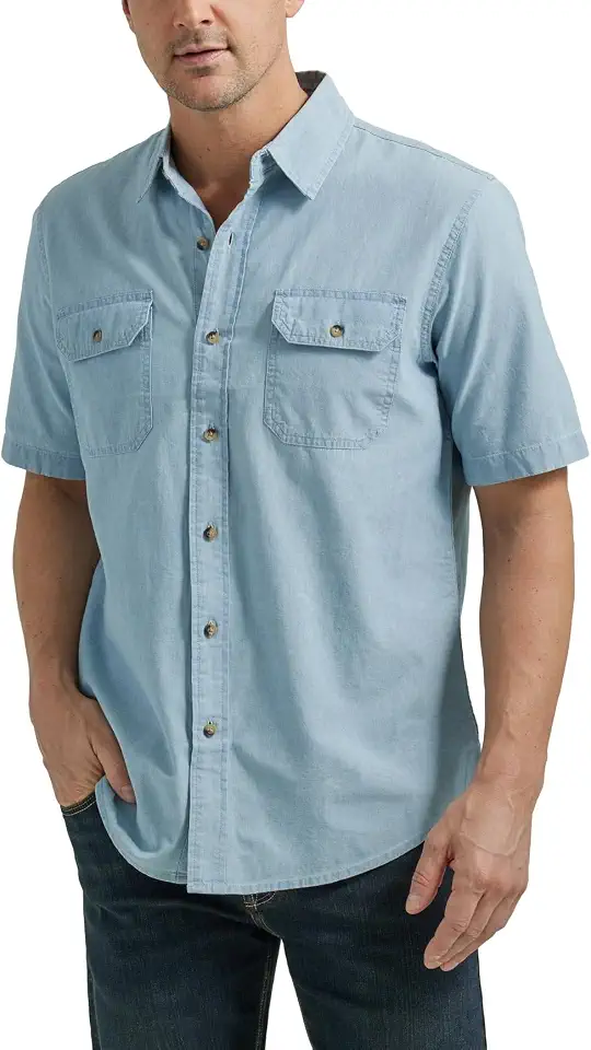 Wrangler Authentics Men's Short Sleeve Classic Woven Shirt