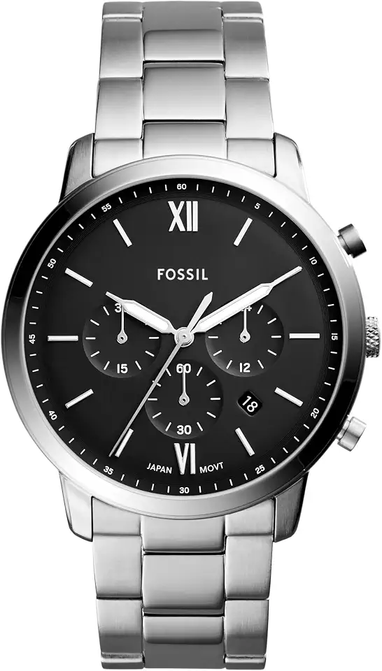 Fossil Men's Watch, Neutra Quartz Stainless Steel Chronograph Watch for Men