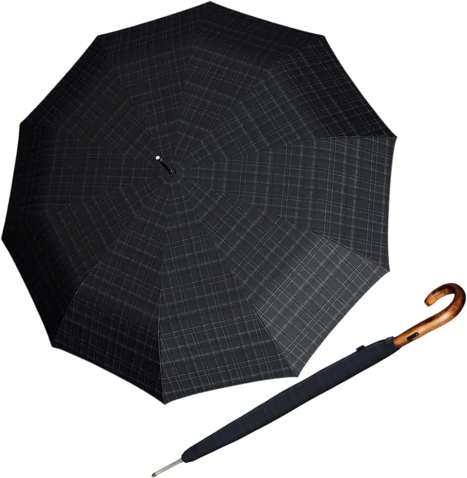 Knirps S.770 Long Automatic Stick Umbrella, Straight, Lightweight, Premium, Italian Maple Wood Handle