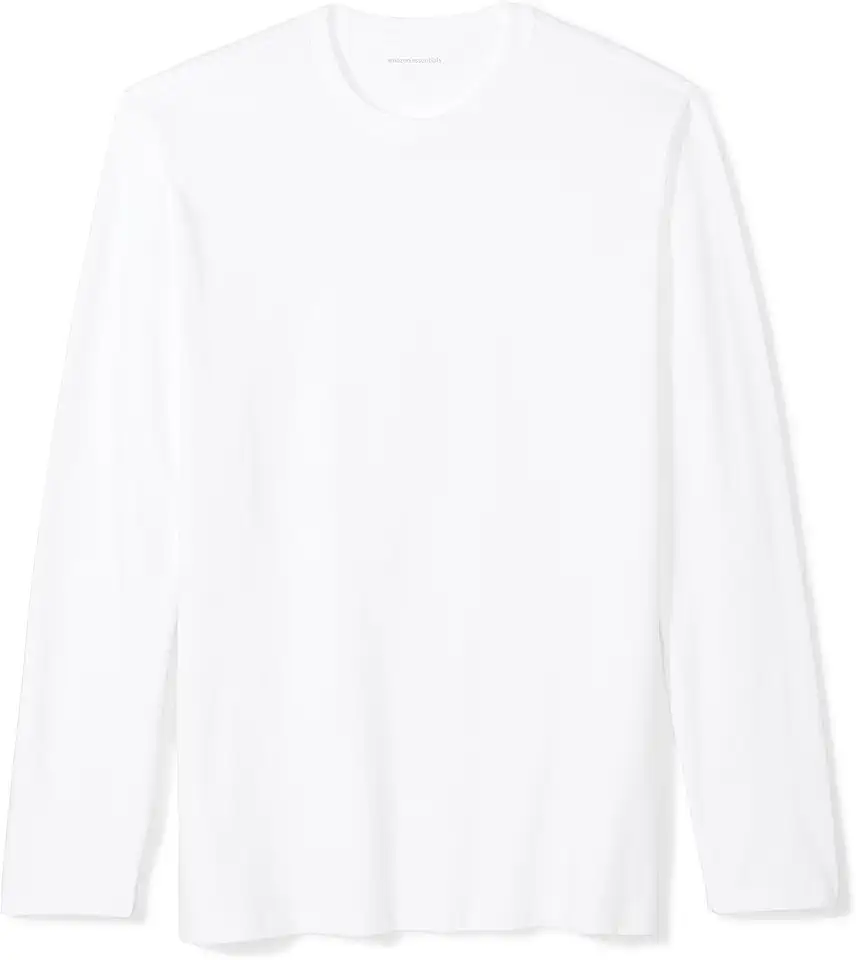 Amazon Essentials Men's Regular-Fit Crewneck Long-Sleeve T-Shirt, Casual Cotton Jersey
