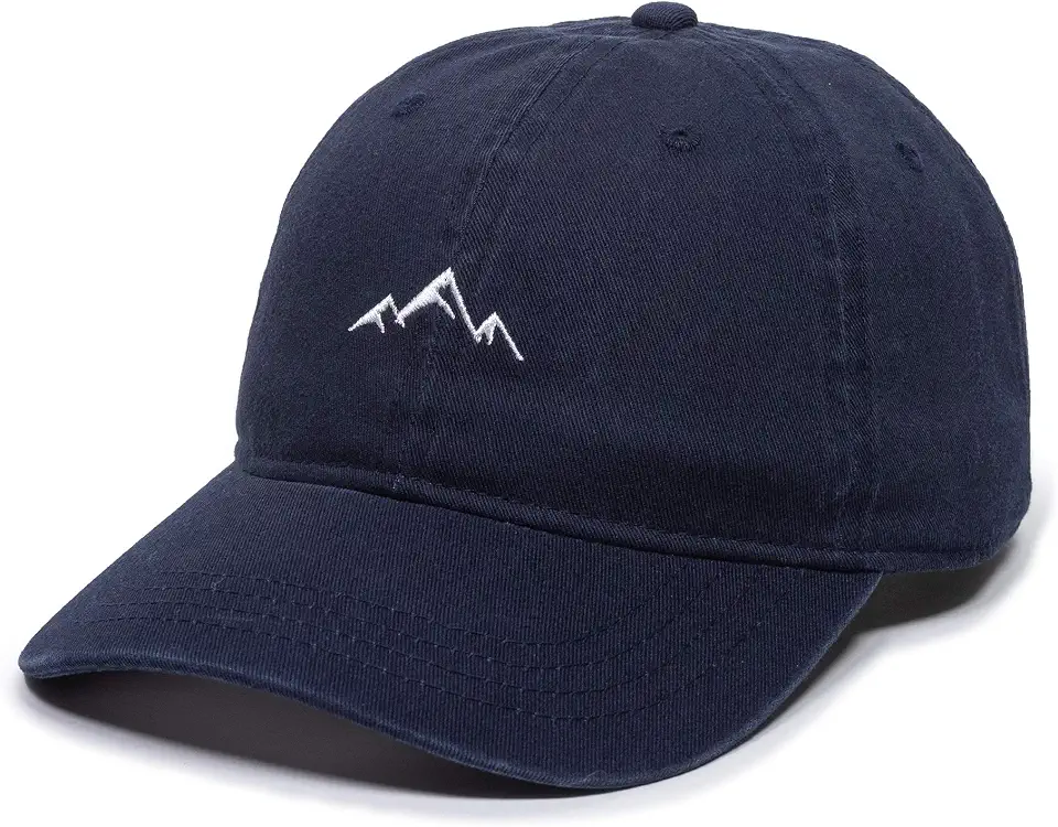 Outdoor Cap Mountain Embroidered Dad Hat Adjustable Soft Cotton Polo Style Unstructured Baseball Cap for Men & Women