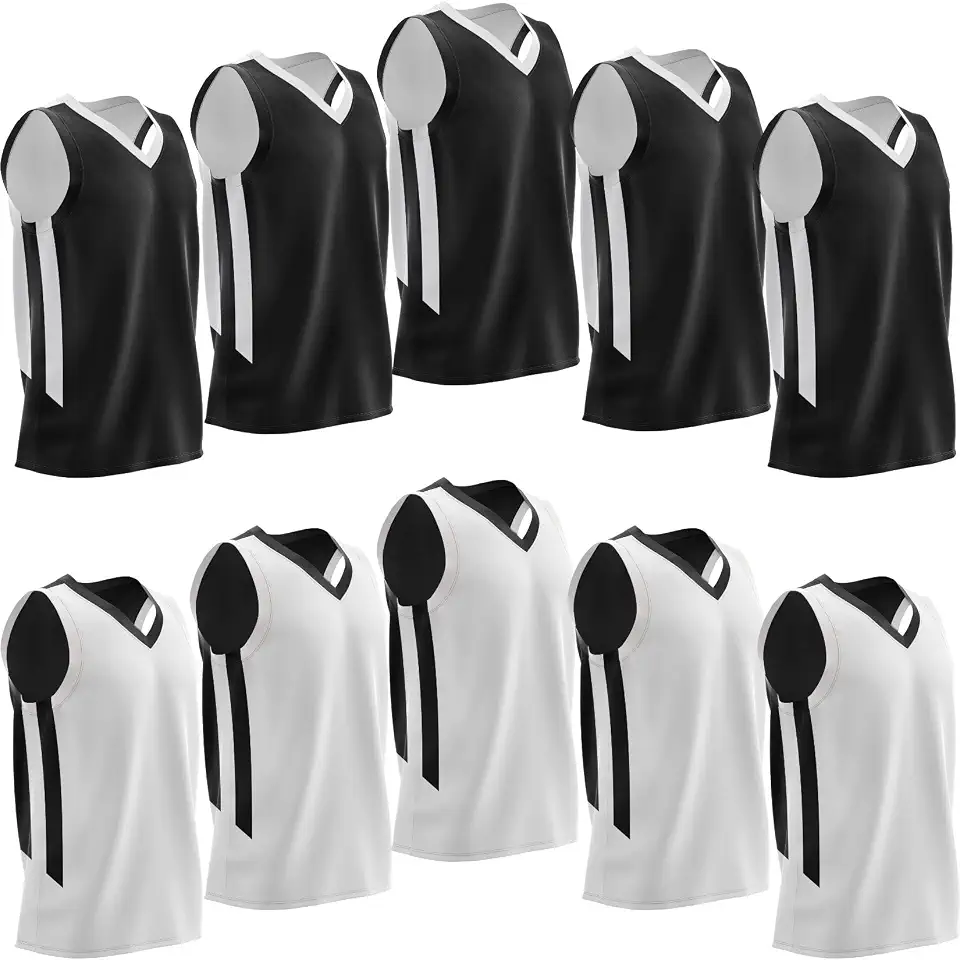 10 Pack Men's Reversible Custom Basketball Jerseys