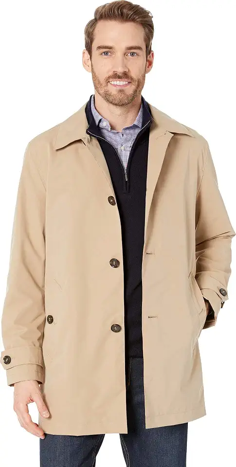 Cole Haan Men's Classic Stand Collar Rain Jacket