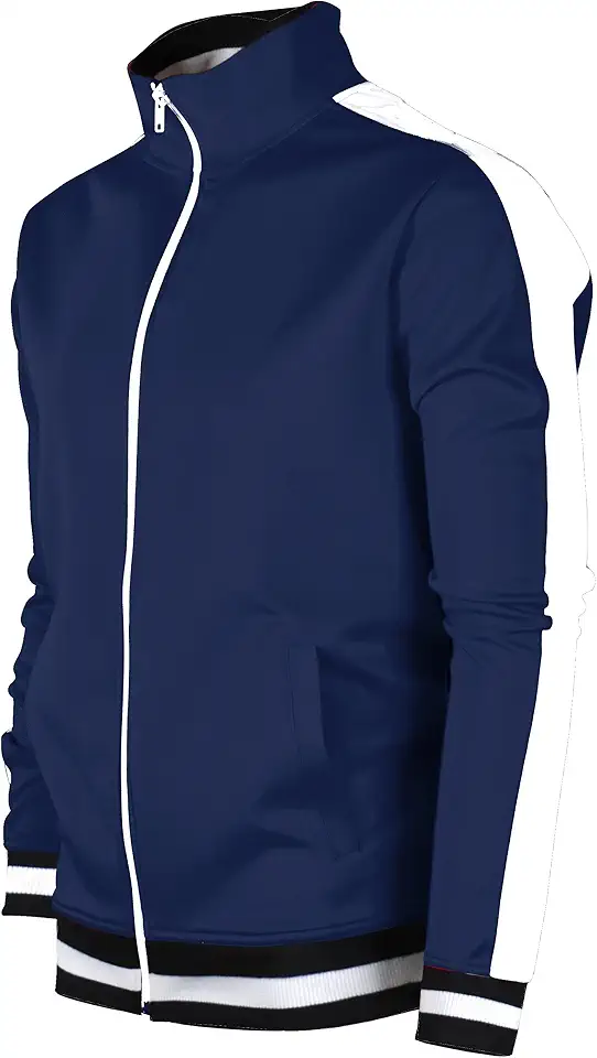 SCREENSHOT-TRACK JACKET Mens Urban Hip Hop Premium Track Jacket - Slim Fit Side Taping Sportswear Urbanwear Streetwear Top