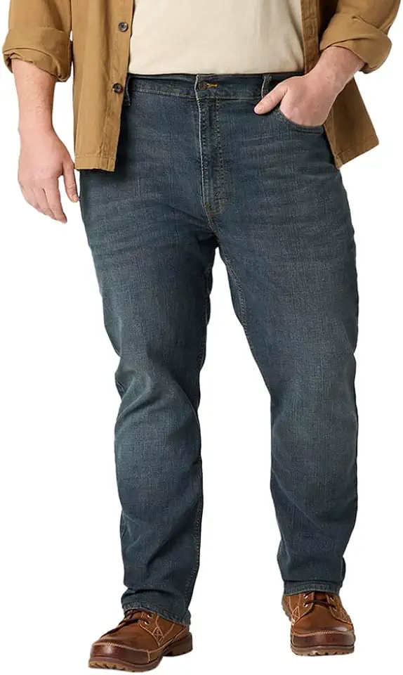 Men's Straight Fit Dark Wash Jeans