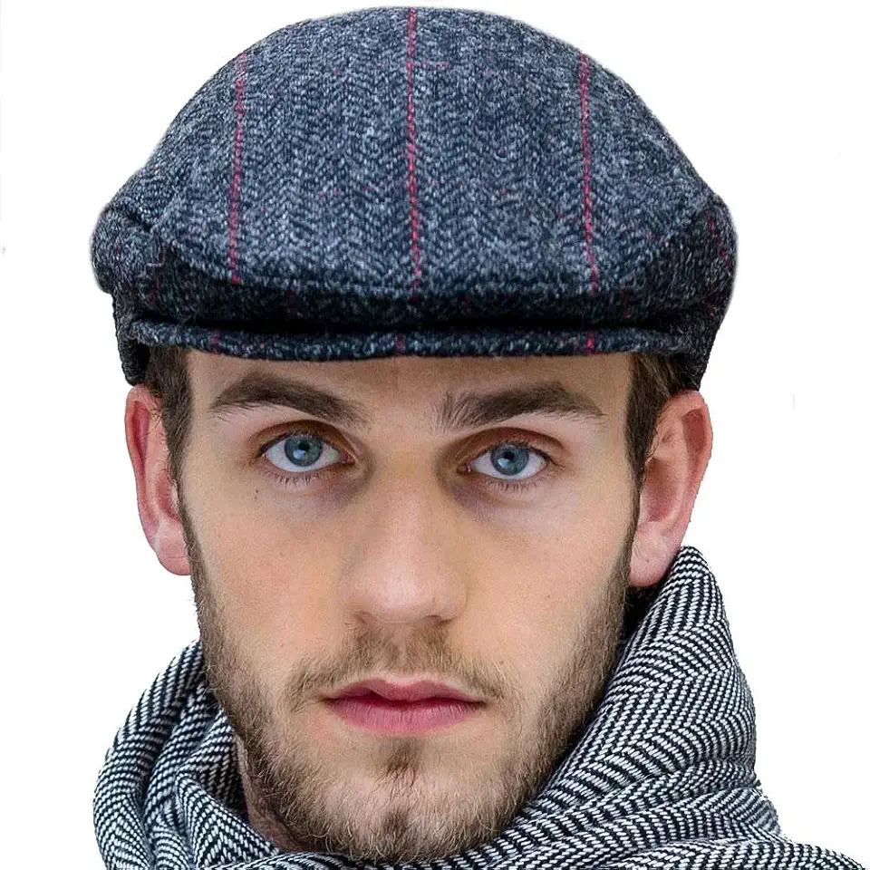 Mucros Weavers Irish Tweed Trinity Flat Cap, 100% Tweed, Made in Ireland