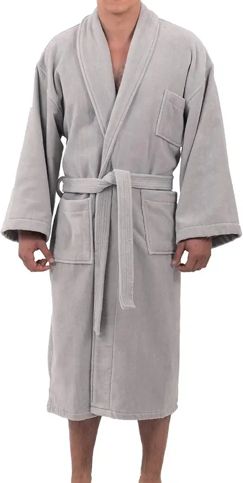 Alpine Swiss Pure Cotton Mens Terry Cloth Bathrobe Super Absorbent Spa Robe