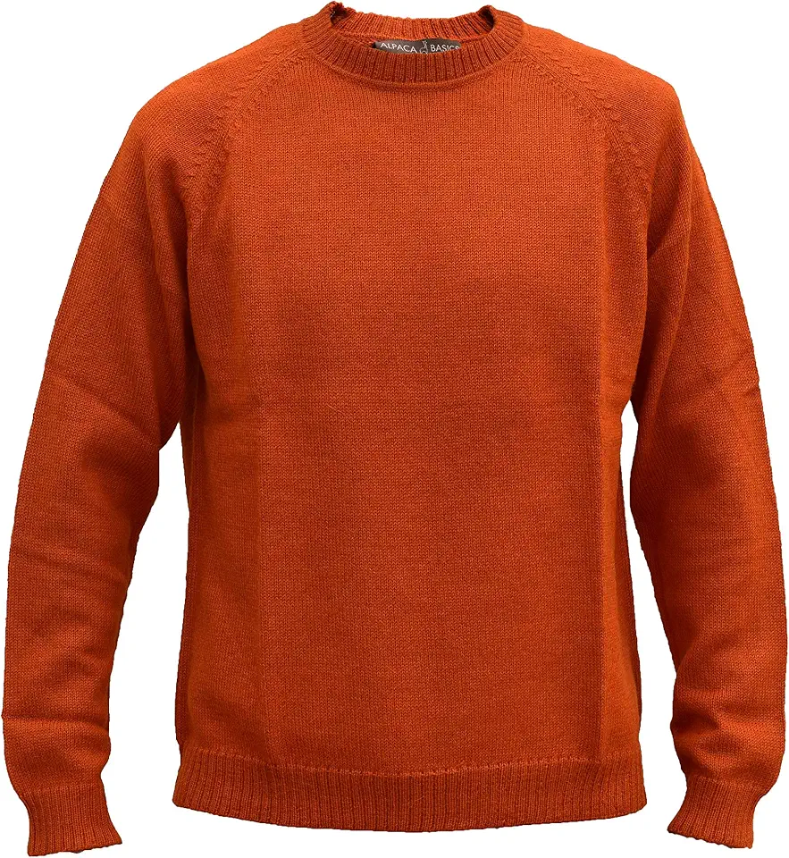 Men's Handmade 100% Alpaca Wool Crew Neck Sweater