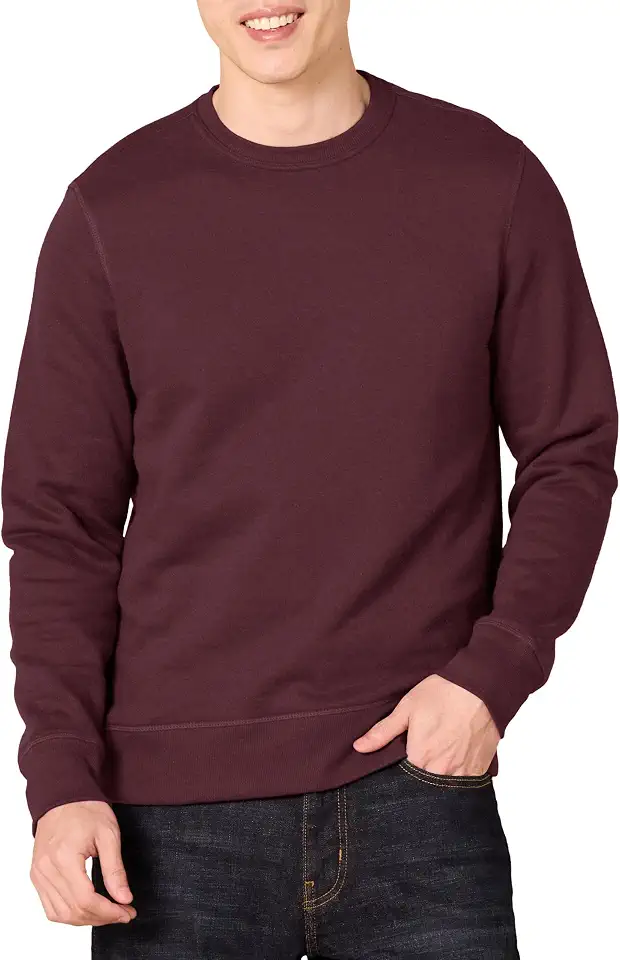Men's Burgundy Red Crewneck Sweater
