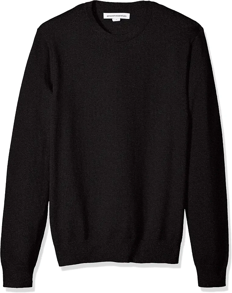 Men's Black Crewneck Knit Sweater