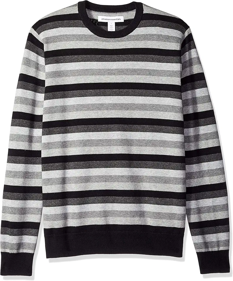 Amazon Essentials Men's Cable Knit Long-Sleeve Crewneck Sweater, 100% Cotton, Big & Tall Options Available