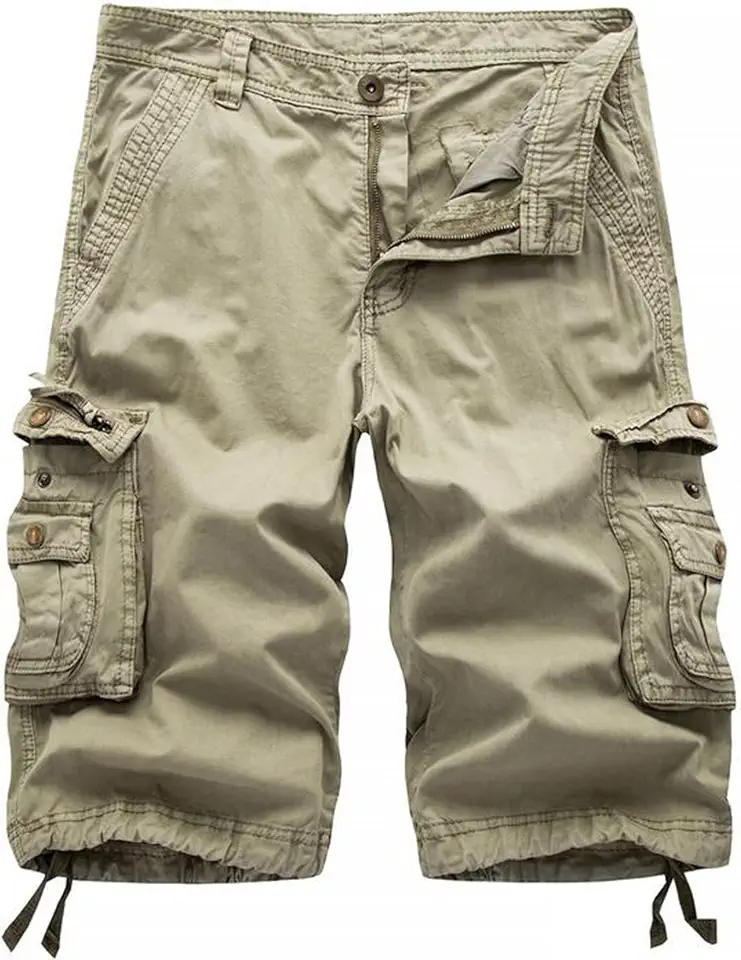Men's Camo Cargo Shorts Relaxed Fit Multi-Pocket Outdoor Camouflage Cargo Shorts Cotton