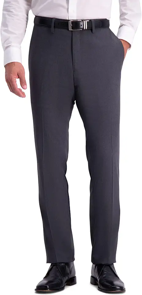 Kenneth Cole Reaction Men's Stretch Weave Slim Fit Dress Pant