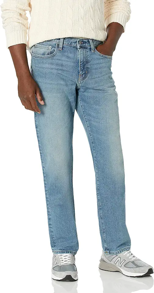Men's Straight Fit Light Wash Jeans