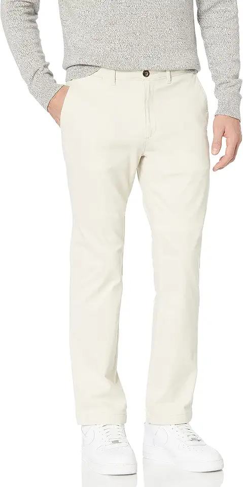 Amazon Essentials Men's Straight-Fit Casual Stretch Chino Pants, Sits at Waist