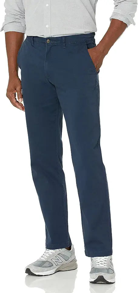 Men's Straight Fit Dark Navy Chino Pants