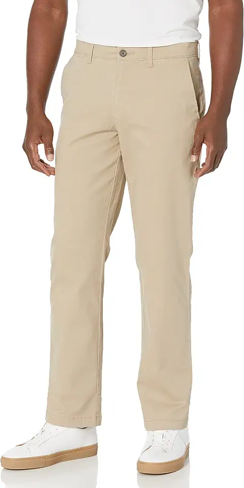 OEKO-TEX STANDARD 100 Amazon Essentials Men's Straight-Fit Casual Stretch Chino Pants, Sits at Waist
