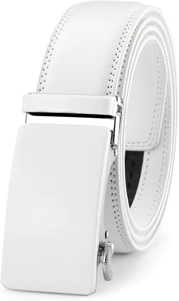 Lingli Men's Belt,Ratchet Dress Belt with Automatic Buckle Brown/Black-Trim to Fit-35mm wide