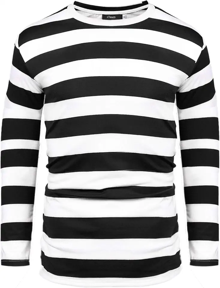 Men's Breton Striped Long Sleeve Shirt