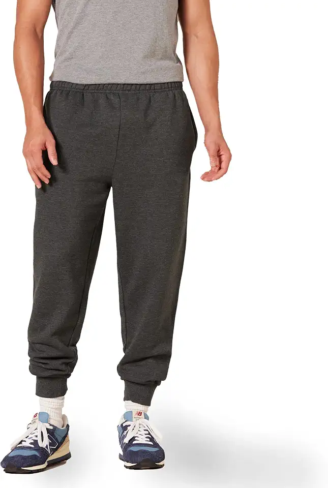 Men's Charcoal Grey Tapered Sweatpants