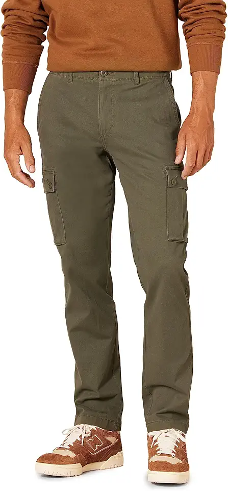 Amazon Essentials Men's Slim-Fit Stretch Cotton Twill Cargo Pants (Available in Big & Tall)