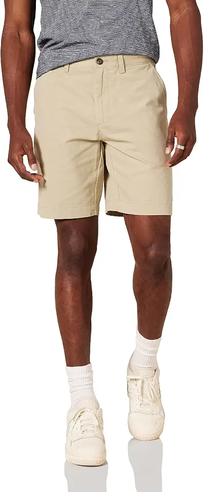Men's Slim Fit Beige Chino Shorts
