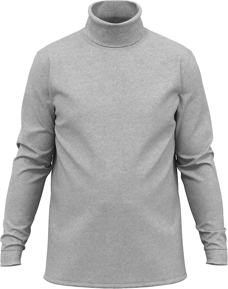 Maks Men's 100% Cotton Turtleneck Pullover Sweater Interlock Knit Warm