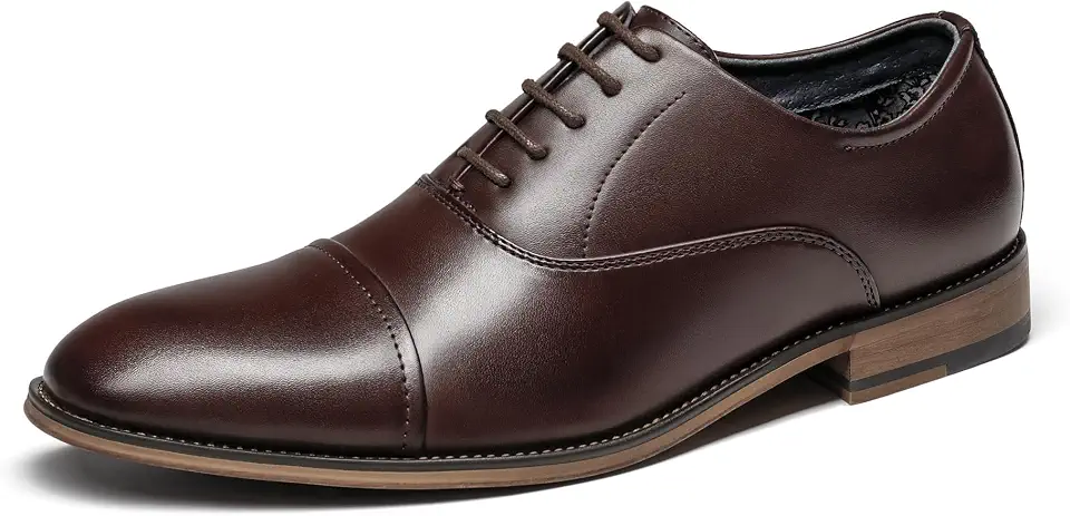 Bruno Marc Men's Cap-Toe Formal Dress Shoes
