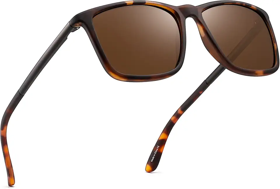 JIM HALO Polarized Driving Sunglasses Retro Square UV protection Classic Sun Glasses Men