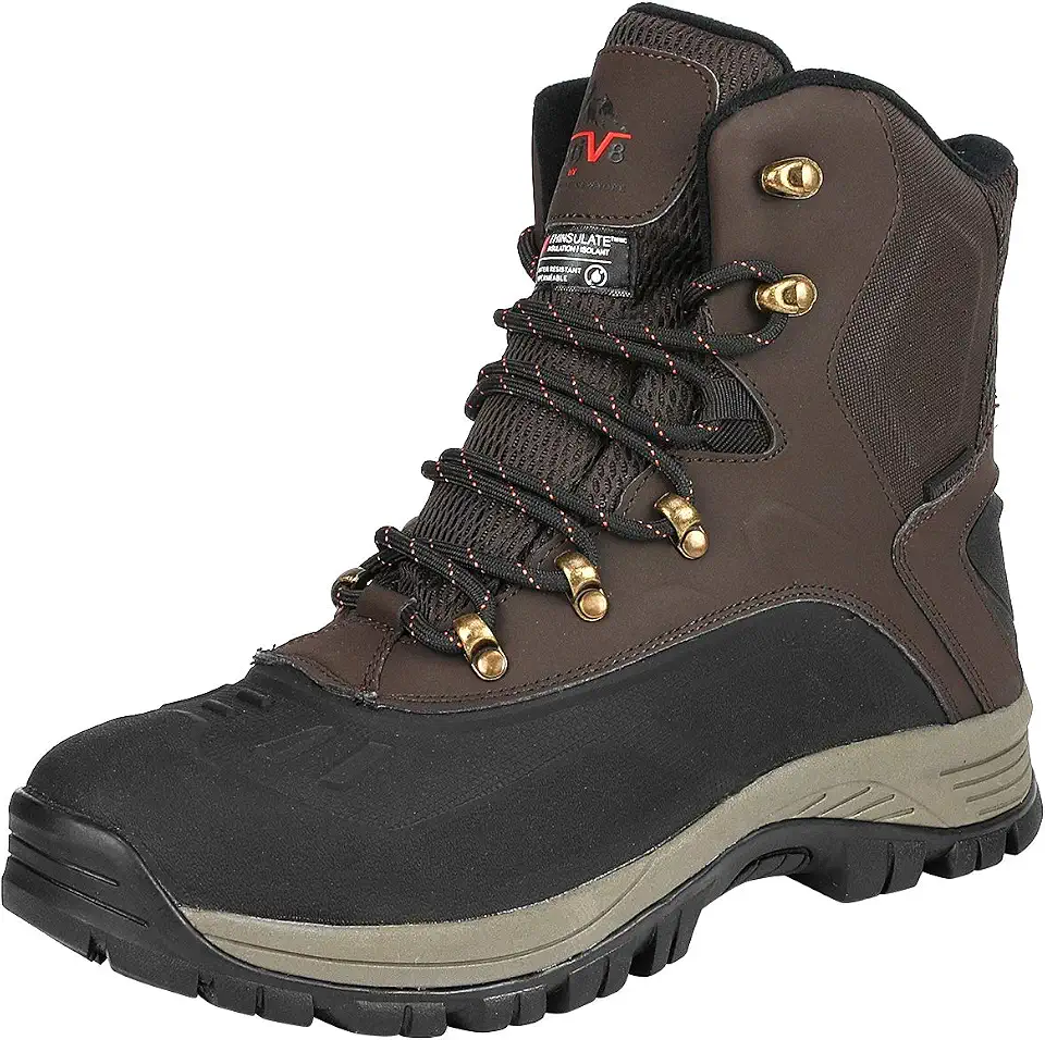 NORTIV 8 Men's Waterproof Hiking Winter Snow Boots