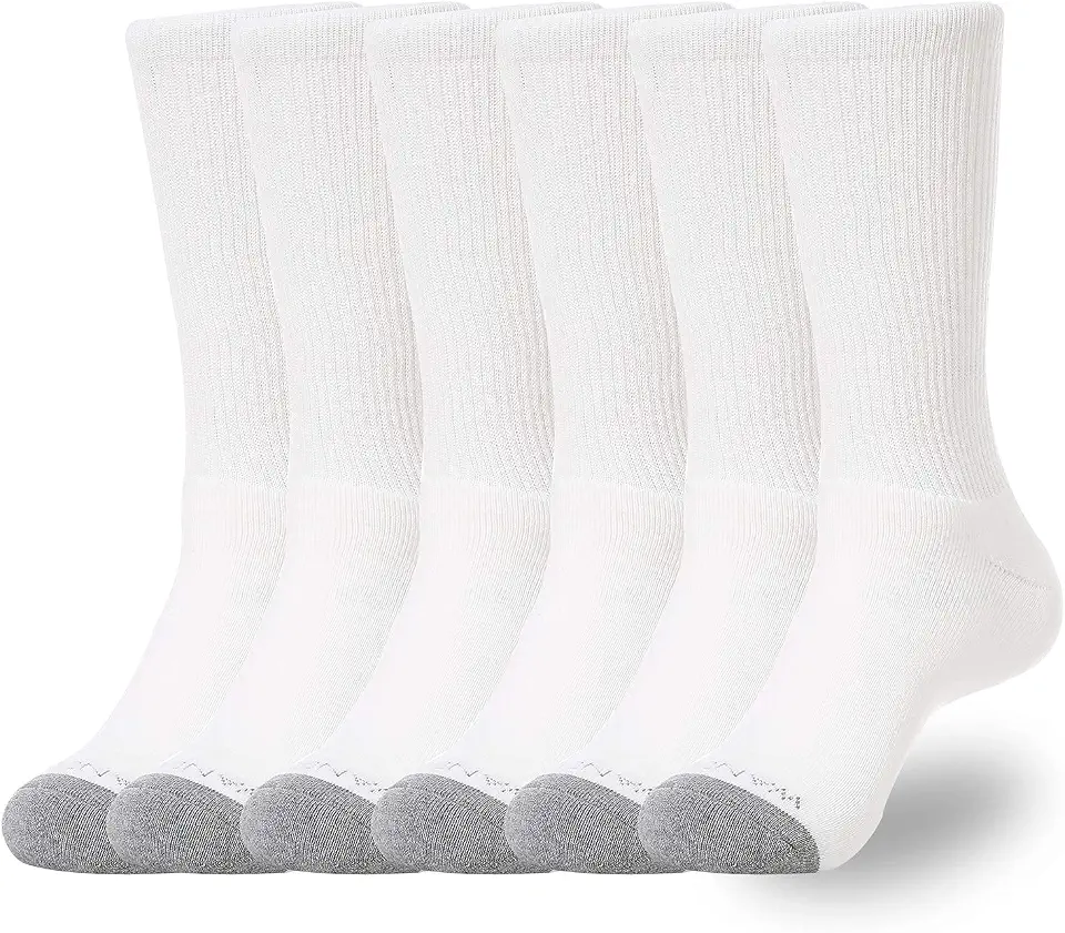 OEKO-TEX STANDARD 100 WANDER Men's Cushioned Cotton Crew Socks, Multi-Pack for Work & Running