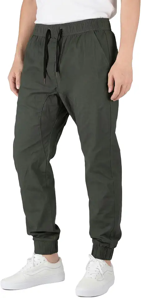 ITALYMORN Khaki Joggers Men Stretch Casual Slim Fit Chino Pants Cotton