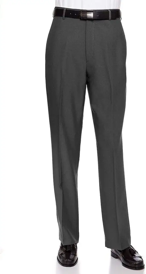 RGM Mens Dress Pants Flat Front - Machine Washable Casual Pants Comfortable for Everyday Wear - Versatile Suit Pant for Work
