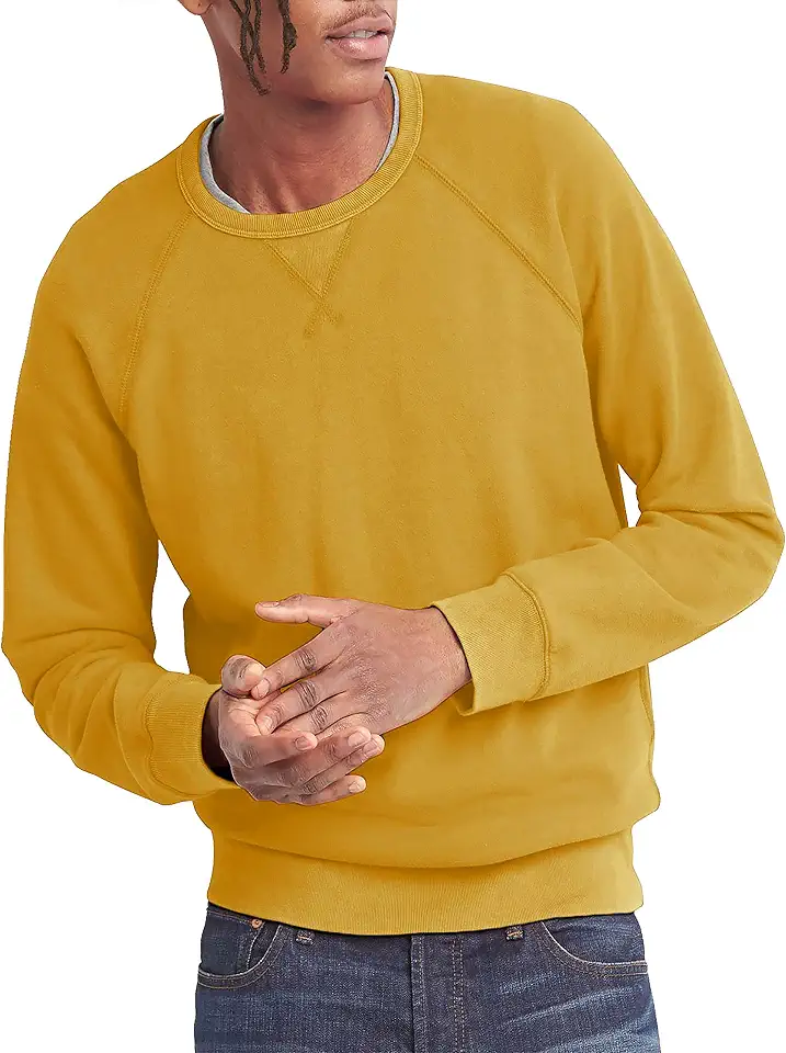 Hat and Beyond Mens French Terry Crewneck Sweatshirt Lightweight Fleece Pullover Sweater