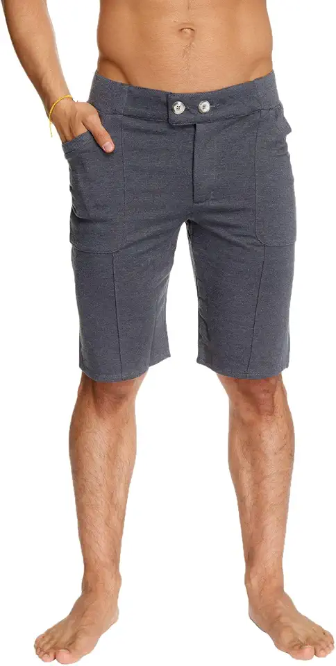 4-rth Mens Front-Pleated Yoga & Dress Resort Shorts Lounge in Modal French Terry Made in USA Stretch European Style Fit