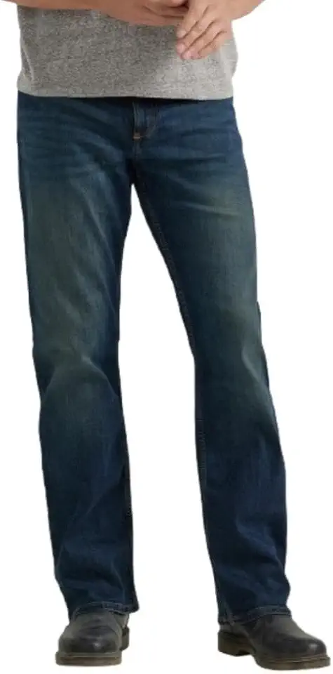 Men's Dark Blue Bootcut Jeans