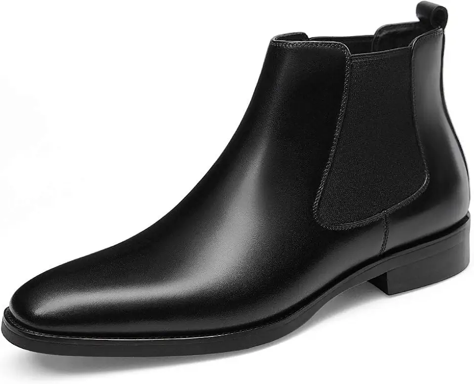 GIFENNSE Mens Chelsea Boots Leather Dress Boots for Men