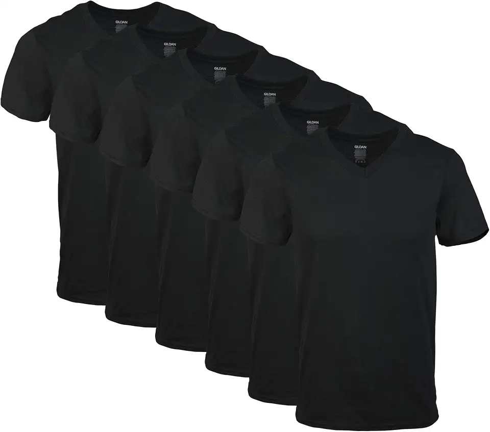 U.S. Cotton Trust Protocol Gildan Men's V-Neck T-Shirts, Multipack, Style G1103