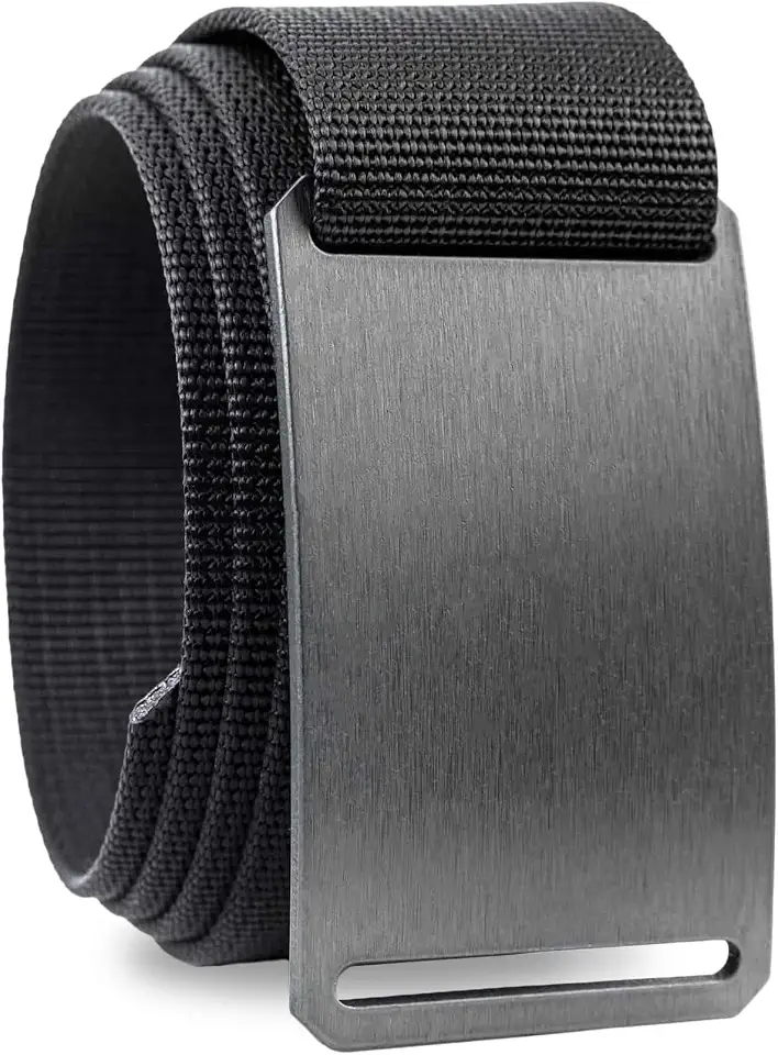 GRIP6 Gunmetal Belt: Durable Belts for Men & Women, Versatile Nylon Tactical Belt for Work, Golf, Casual & Outdoor Use