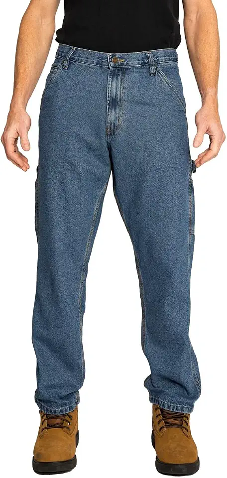 FULL BLUE Carpenter Denim Jeans, Relaxed Fit, Utility Pocket & Hammer Loop