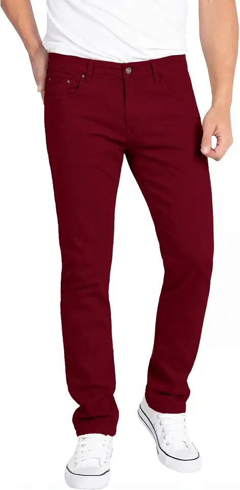 Global Recycled Standard WULFUL Men's Slim Fit Skinny Stretch Comfy Jeans Denim Pants