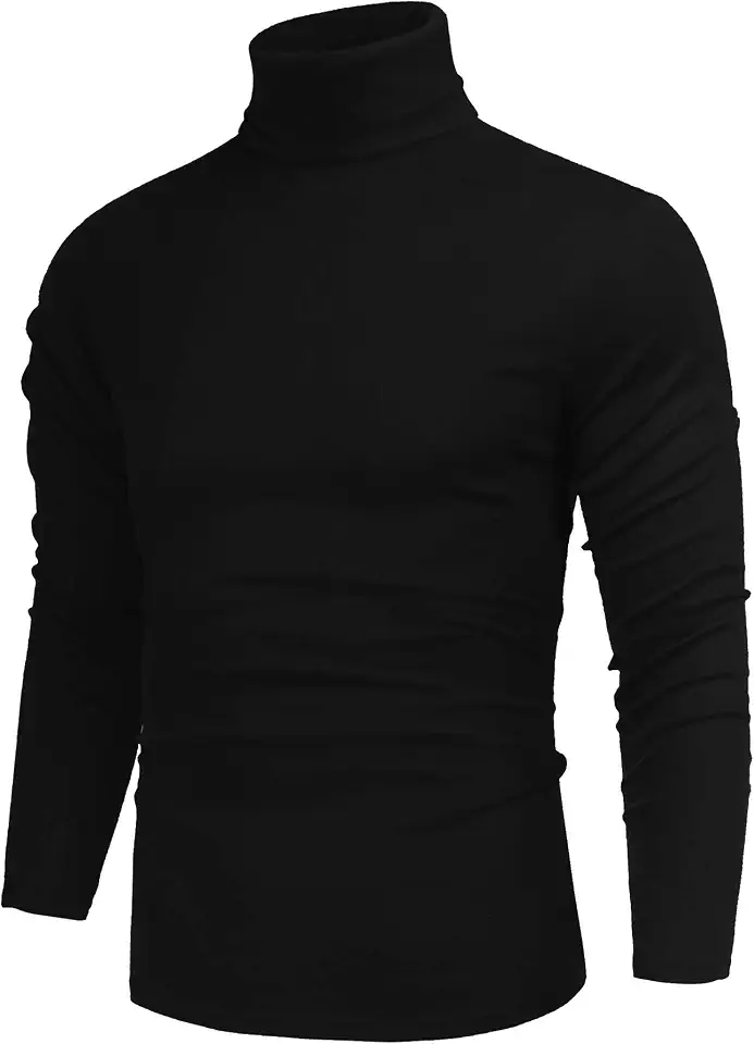Men's Black Turtleneck Sweater