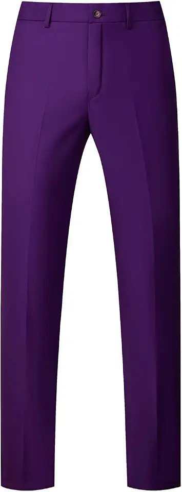 Men's Slim Fit Purple Dress Pants