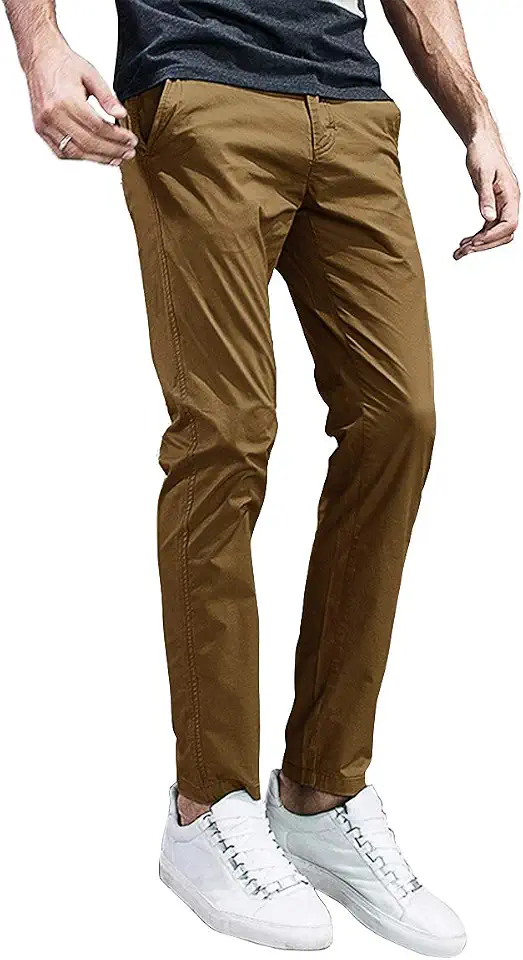 Match Men's Regular Fit Comfort Stretch Casual Chino Pants