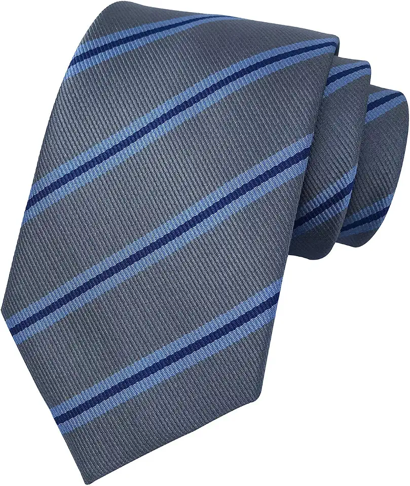 Striped Ties for Men Boys Trendy Repp Graphic Woven Silk Formal Business Necktie