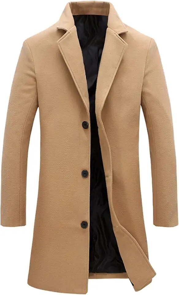 Men's Rust Wool Overcoat
