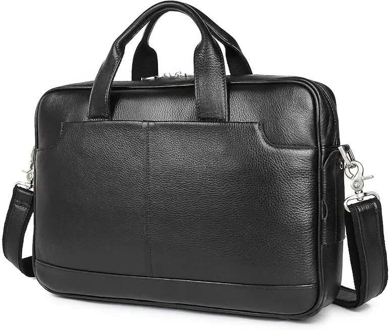 Augus Leather Briefcase Laptop for Men Fits 16 Inch Laptop