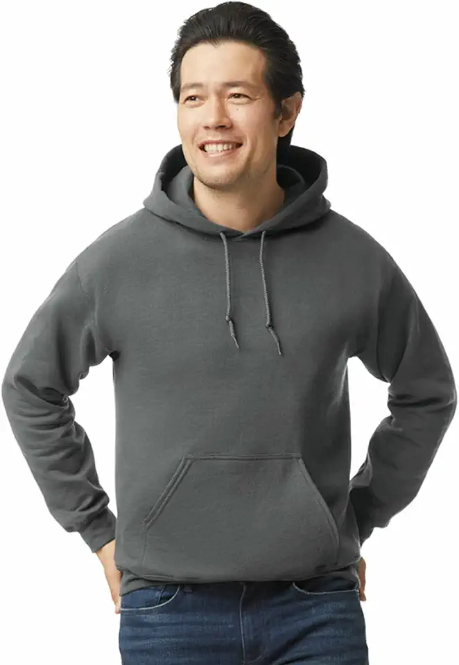 Men's Charcoal Grey Heavyweight Fleece Hoodie